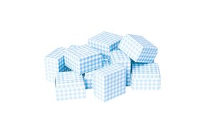 GIFT HARD BOX SMALL VICHY BLUE